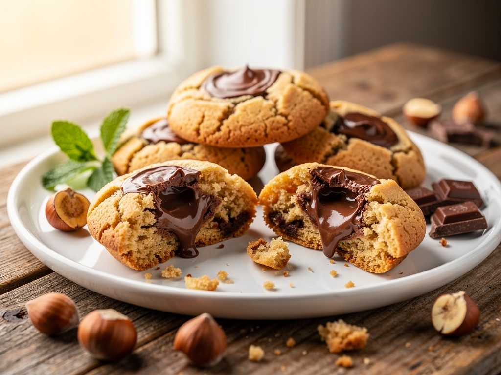 Air Fryer Nutella Stuffed Cookies in 10 Minutes