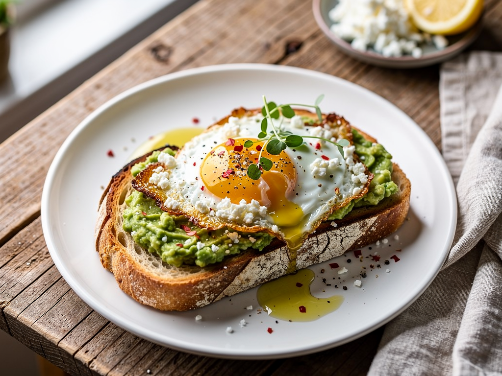 Crispy Feta Fried Egg Avocado Toast — A Breakfast Worth Waking Up For