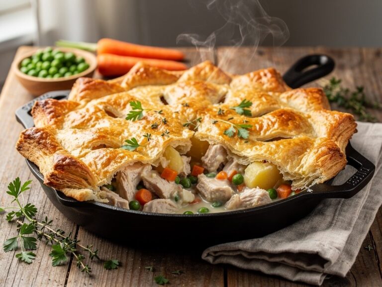 Easy Puff Pastry Chicken Pot Pie Skillet the Whole Family Will Love