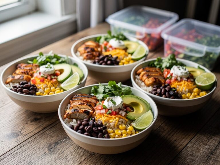 5-Day Chipotle-Style Chicken Burrito Bowls for Easy Budget Meal Prep