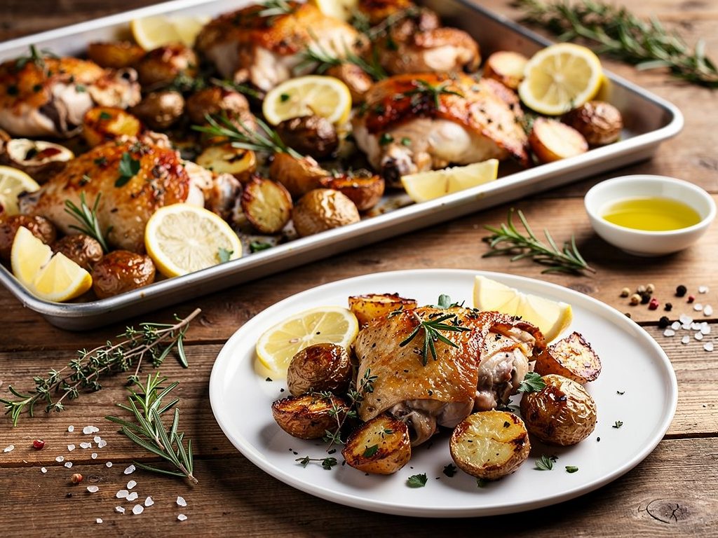 Easy Sheet Pan Lemon Herb Chicken & Potatoes That Actually Tastes Like You Tried