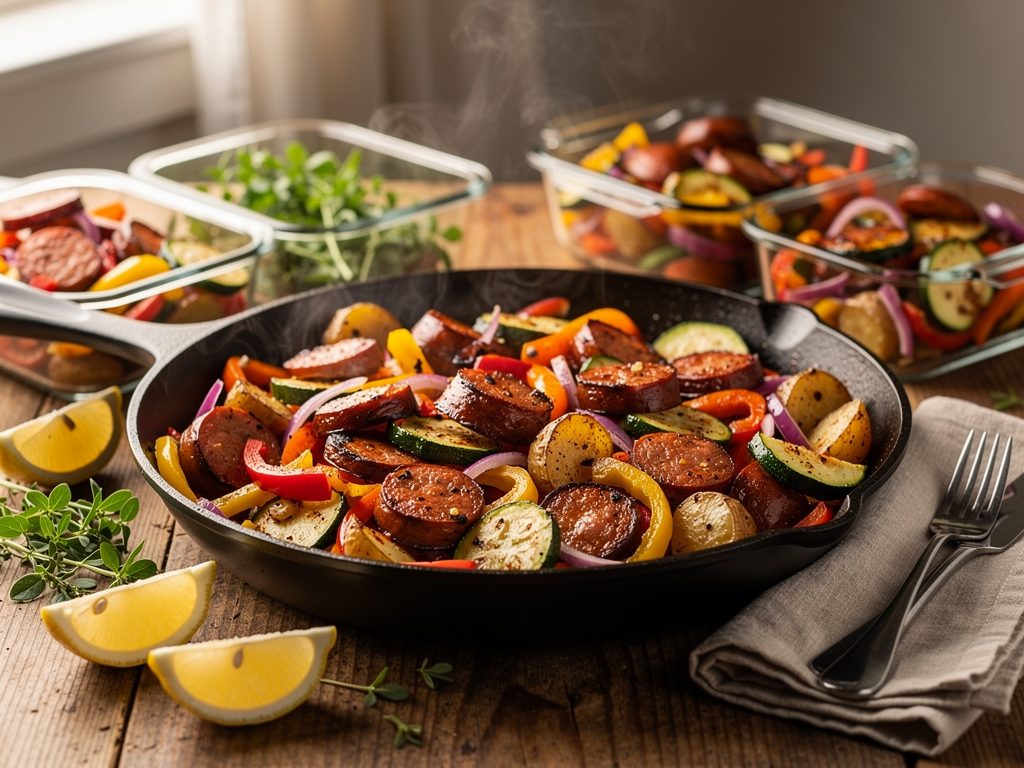 Cajun Sausage & Veggie Skillet That Makes Meal Prep Actually Easy